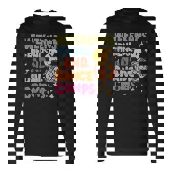 Weekends Friends And Dance Comps Retro Smile Face Disco Ball Long Sleeve T-Shirt - Monsterry