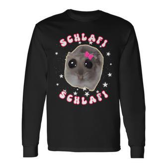 Sad Hamster Schlafi Pyjamas Cute Hamstie Meme Langarmshirts - Geschenkecke