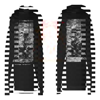 Samurai Sword Katana Ninja Japan Manga Anime Streetwear Long Sleeve T-Shirt - Seseable