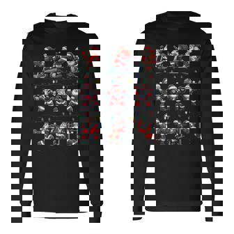 Santa Fitness Collection Gym Workout Weightlifting Christmas Long Sleeve T-Shirt - Monsterry