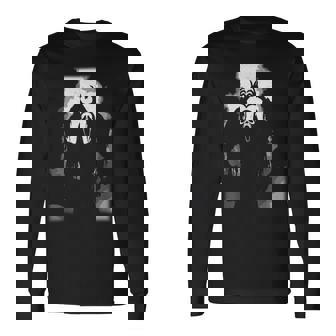 Scary Face Horror Poster Halloween Long Sleeve T-Shirt - Thegiftio UK