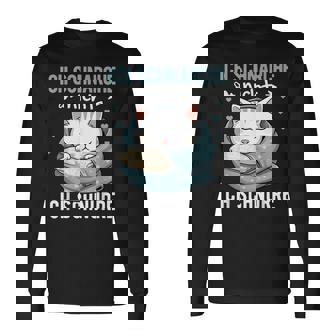 Schlaf Ich Schnarche Nicht Ich Schnurre Katze Katzen Langarmshirts - Geschenkecke