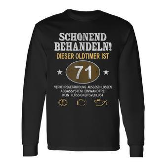 Schonend Behandeln Oldtimer Ist 71 Jahre 71St Birthday Langarmshirts - Geschenkecke