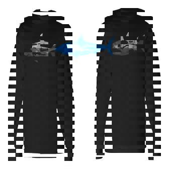 Scuba Diving Shark Ocean Explore Dive Diver Long Sleeve T-Shirt - Monsterry