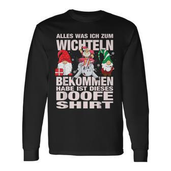 Secret Christmas Gnome Xmas Doofe Gnome Langarmshirts - Geschenkecke