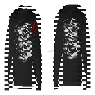 Serpiente Arte Dibujo Animal Amor Abstracto Gráfi Camiseta de manga larga - Regaloses