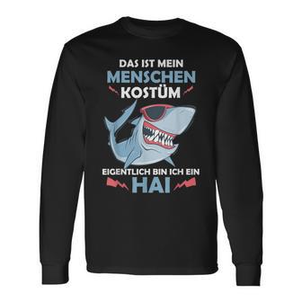 Shark Carnival Fish Costume Helau Fancy Dress Human Costume Langarmshirts - Geschenkecke