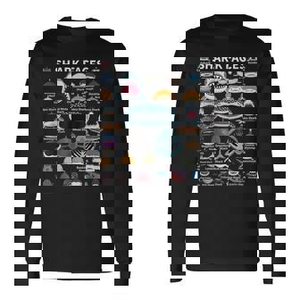 Shark Faces Which Face Do You Want To Encounter In The Sea Long Sleeve T-Shirt - Monsterry