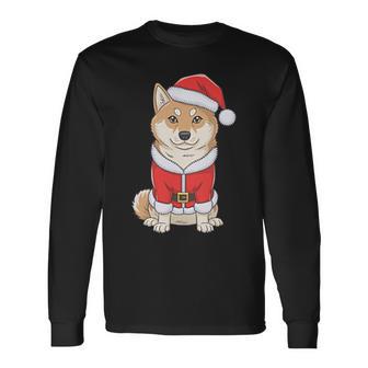 Shiba Inu Santa Claus Christmas Langarmshirts - Geschenkecke