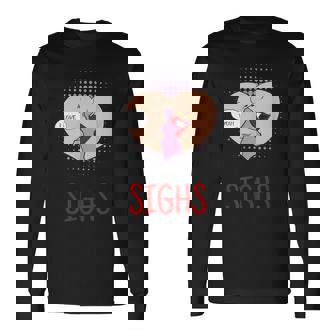 Sighs Pop Art Retro Vintage Artistic Graphic Printed Cool Long Sleeve T-Shirt - Monsterry