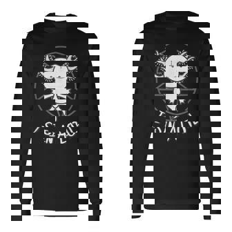 I Sin A Lotl Hail Satan Pentagram Axolotl Sinner Camiseta de manga larga - Regaloses
