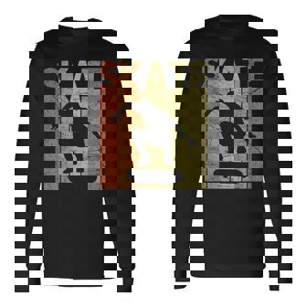 Skateboarding Vintage Skateboard Retro Skateboarder Graphic Long Sleeve T-Shirt | Mazezy