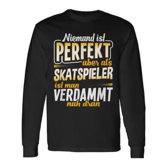 Skatspieler Skat Card Games Slogan Langarmshirts - Geschenkecke