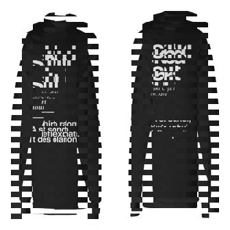 Skibidi Definition Gen Z Gen Alpha Slang Meme Skibidi Long Sleeve T-Shirt - Thegiftio UK