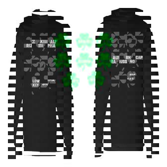 Skibidi St Patrick Day Saint Patrick's Day Clover Long Sleeve T-Shirt - Monsterry
