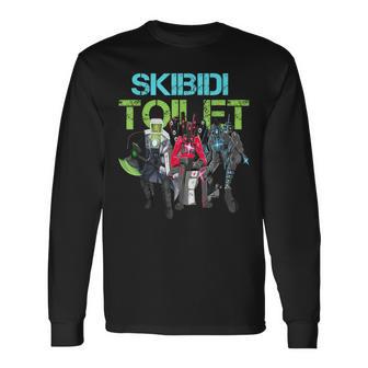 Skibidi Toilet Cameraman Tvman Speakerman Long Sleeve T-Shirt - Thegiftio UK
