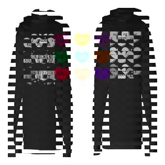 Skibidi Valentine's Day Candy Heart Valentine Rizz Long Sleeve T-Shirt | Mazezy