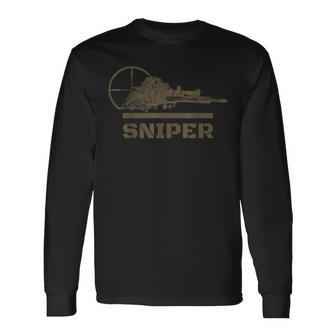 Sniper Ghillie Suit And Crosshair Military Langarmshirts - Geschenkecke