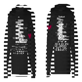 Sólo Una Chica Que Ama A Los Lobos Camiseta de manga larga - Regaloses