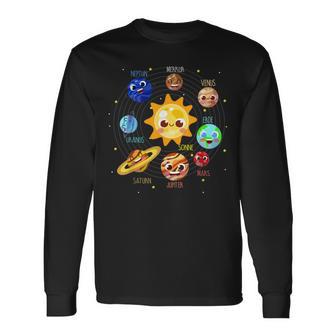 Sonnensystem Planet Weltraum Planeten Kinder Astronaut Langarmshirts - Geschenkecke