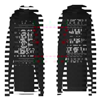 Soon To Be Merry'd Engaged Couples Matching Ugly Christmas Long Sleeve T-Shirt | Seseable CA