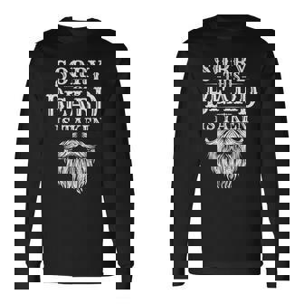 Sorry This Beard Is Taken Retro Valentines Day Dad Men Long Sleeve T-Shirt - Thegiftio