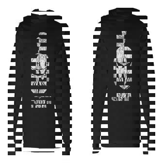 Spartan Casco Spartaner Gym Motivation Fitness Refranes Camiseta de manga larga - Regaloses
