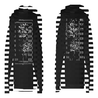 Spider Lily In Japanese Grunge Anime Floral Aesthetic Tank Top Long Sleeve T-Shirt - Monsterry