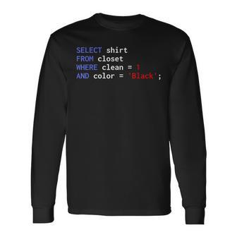 Sql Database Computer Programming Select From Closet Langarmshirts - Geschenkecke