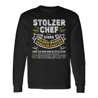 Stolzer Chef Einer Genialen Chaos Gang Saying Langarmshirts - Geschenkecke