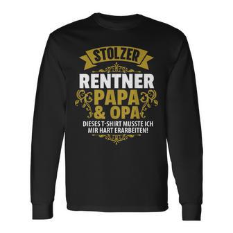 Stolzer Pensioner Papa Grandpa Retirement Pension Langarmshirts - Geschenkecke