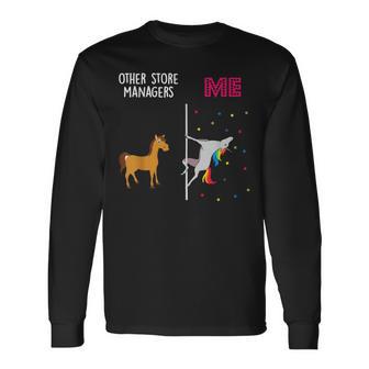 Store Manager Unicorn Others You Langarmshirts - Geschenkecke