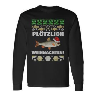 Suötzlich Christmas Fishing Plötz Red Eye Fish Langarmshirts - Geschenkecke