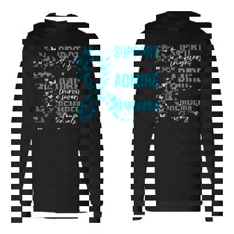 Support The Fighters Sexual Assault Awareness Teal Ribbon Long Sleeve T-Shirt - Seseable