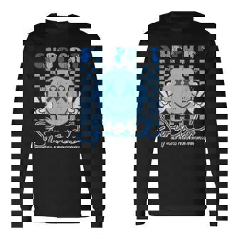 Support Squad Child Abuse Prevention Awareness Smile Face Long Sleeve T-Shirt - Thegiftio UK