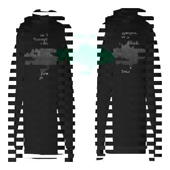 Swan Lake Iowa Souvenir Long Sleeve T-Shirt - Monsterry