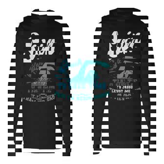 Swim Coach Swimming Lesson Sport Professional Instructor Long Sleeve T-Shirt - Monsterry