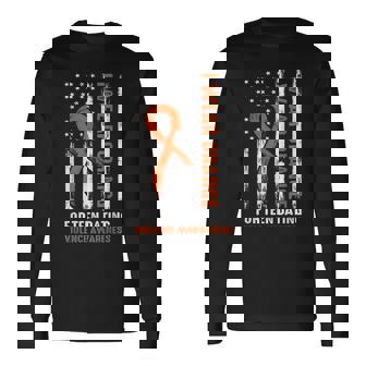 Teen Dating Violence Awareness Orange Ribbon Teen Long Sleeve T-Shirt - Monsterry