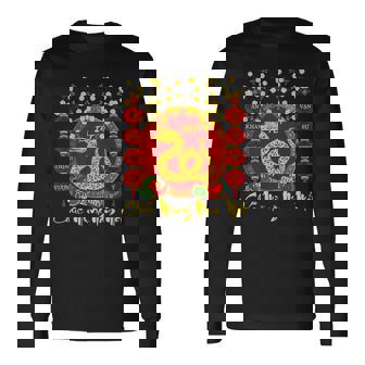 Tet Traditional Vietnamese 2025 Chuc Mung Nam Moi Snake Year Long Sleeve T-Shirt | Mazezy