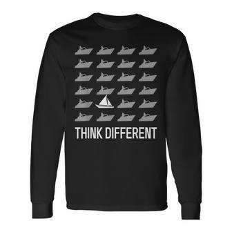 Think Different Sailing Boat Sailing Captain Skipper Langarmshirts - Geschenkecke