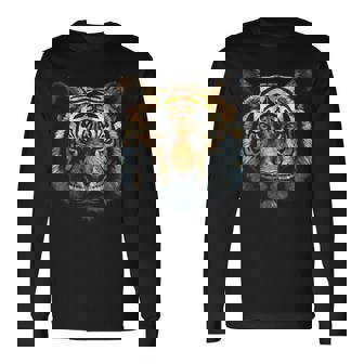 Tigre Animal Arte Diseño Tigre Camiseta de manga larga - Regaloses
