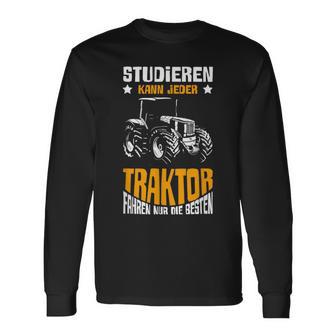 Tractor Driving The Best Farm Farmer Boys Langarmshirts - Geschenkecke