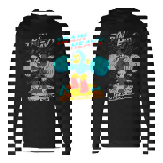 Train Heavy I Cant Afford Therapy Bodybuilding Gym Workout Premium Long Sleeve T-Shirt - Monsterry