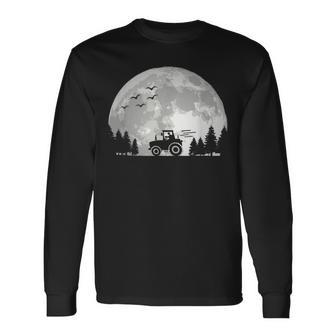 Traktorfahrer Traktor Treckerfahrer Landwirt Mond Trecker Langarmshirts - Geschenkecke