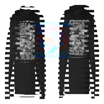 Tralalero Trala Italian Brainrot Meme Tiburón Con Tres Patas Camiseta de manga larga - Regaloses