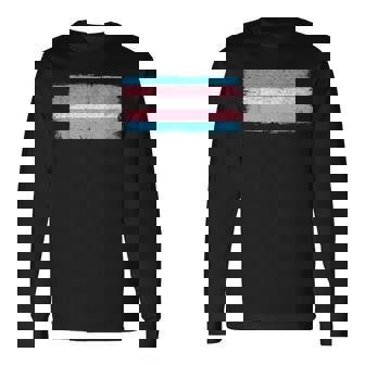 Trans Flag Outfit Lgbtq Transgender Camiseta de manga larga - Regaloses