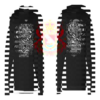 Trinidad & Tobago Clothing Trinidad Souvenir Trinidad Flag Long Sleeve T-Shirt - Thegiftio UK