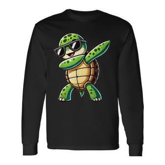 Turtle Dabbing Turtle With Toad Motif Langarmshirts - Geschenkecke