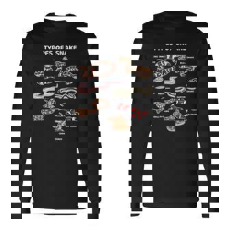 Types Of Snakes King Bull Garter Corn Snake Ball Python Boa Long Sleeve T-Shirt - Monsterry