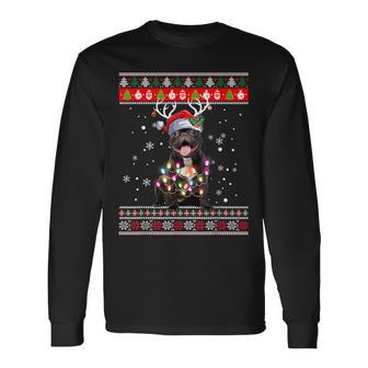 Ugly Christmas Jumper French Bulldog Dog Puppy Christmas Pajamas Langarmshirts - Geschenkecke